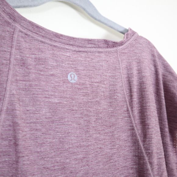 Lululemon Plank To Pike Short Sleeve Top Heathered Garnet Purple - Picture 10 of 10